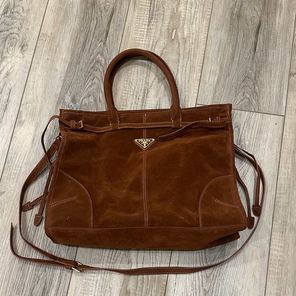 Prada Bonnie large tote look a like Brown Women's Bag